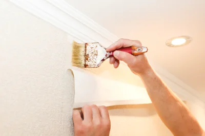 Pose de papier peint à Champclause — revêtements muraux et toiles de verre